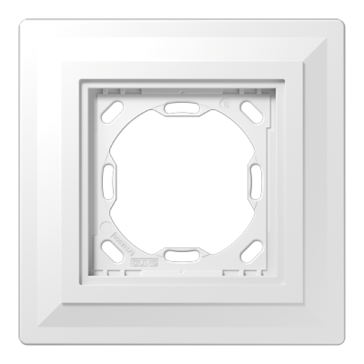 Монтажная рамка для установки в гипсокартон или под штукатурку, 1 пост, гипс, белый, LS Zero