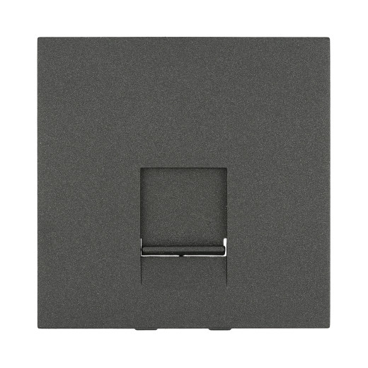 LK45 Накладка для розетки телефонной, компьютерной RJ,45х45мм (черный бархат)