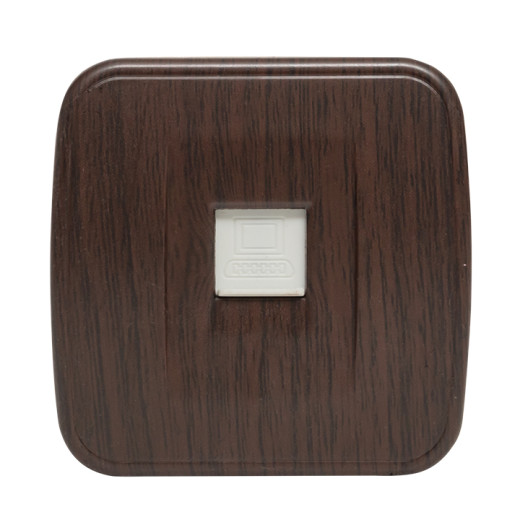 Розетка RJ-45 1-местная ОП Минск, 1А, 120В, тёмное дерево EKF