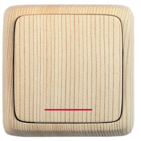 Hegel Альфа наруж Сосна ВА10-164-02 Переключатель 1-клавишный с индикацией, с изол. пластиной