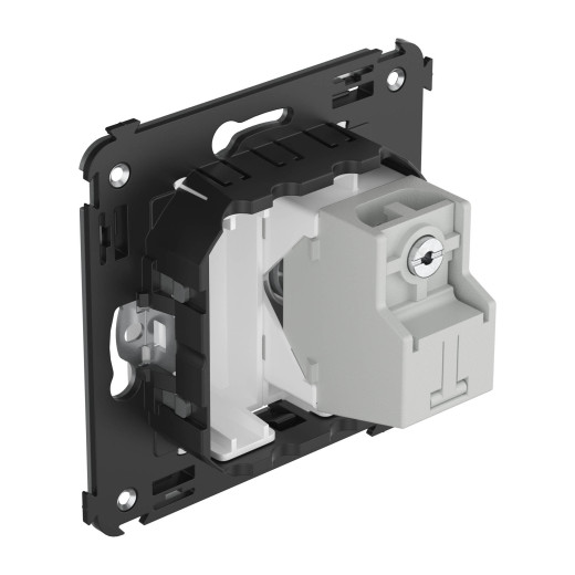 Розетка TV проходная в стену, Avanti, белое облако