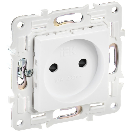 SKANDY Роз. без з/к с з/ш 10А SK-R01W арк. бел. IEK