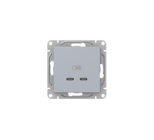 EKF Эпика Механизм розетки USB-C - 2шт, алюминий.