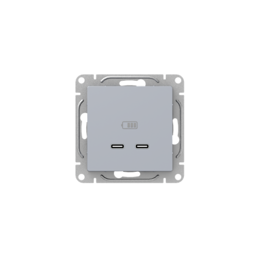 Механизм розетки USB-C - 2шт, алюминий Эпика EKF