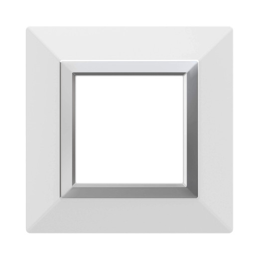 Рамка из металла 1 пост (2 мод.), Avanti, белая