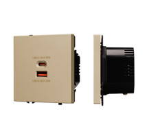 Arlight Механизм розетки с быстрой USB зарядкой SCT-NOBE-MUAC-SFPL-FC-GD (65W, QC3) (-)