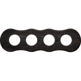 BIRONI Шедель Бук Угольно-черный Рамка 4-ая Форма восьмерки (скрытый монтаж)