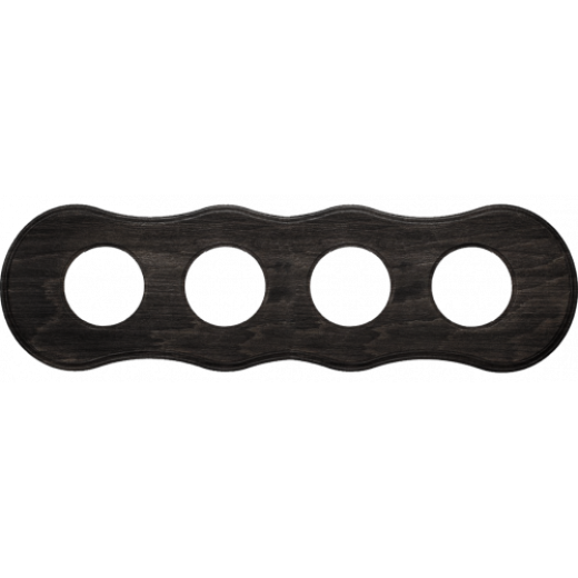 Шедель Бук Угольно-черный Рамка 4-ая Форма восьмерки (скрытый монтаж)