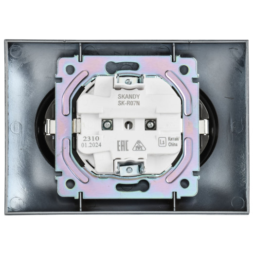 SKANDY Роз. 2-я с з/к/ш 16А в сб. SK-R07N никель IEK