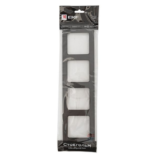 Стокгольм Рамка 4-местная черная EKF PROxima