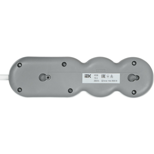 Удлинитель У03В 3 места 2P+PE/5м 3х1,5мм2 16А/250В UNO IEK