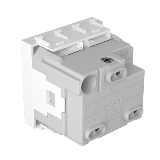 Розетка модульная, 2P+E, с з/ш, Avanti, белое облако, 2 модуля