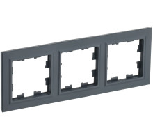 IEK BRITE BASE Графит Рамка 3-м РУ-3-БрГ