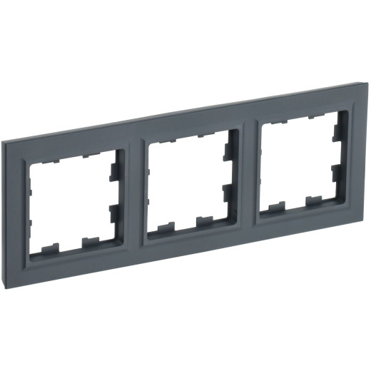 BRITE Рамка 3-мест. РУ-3-БрГ граф. IEK