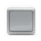 Переключатель одноклавишный - Legrand Quteo - IP44 10А 250В винтовые зажимы накладной монтаж - серый