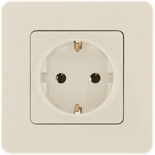 Розетка с заземлением - Legrand/Daccord Inspiria - без шторок 16А 250В винтовые зажимы - слоновая кость