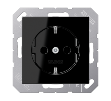 JUNG Штепсельная розетка SCHUKO 16A 250V~ с защитой от детей термопласт черная