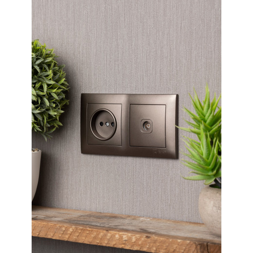 Валенсия Рамка 2-местная графит EKF