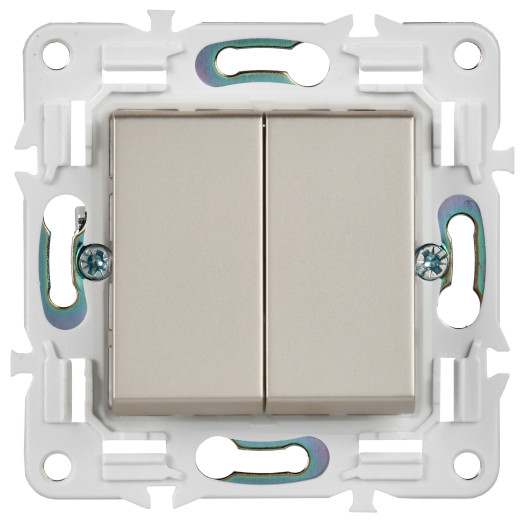 SKANDY Выключ. 2-кл. перекр. 10А SK-V06Sh шамп. IEK