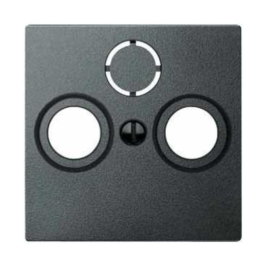 MERTEN ЦЕНТР.ПЛАТА двойной/тройной антенной розетки TV+FM+SAT , АНТРАЦИТ, SM