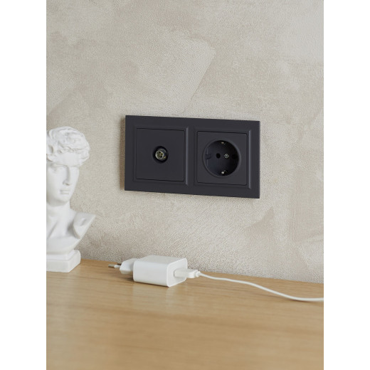 BRITE Рамка 2-мест. РУ-2-БрГ граф. IEK