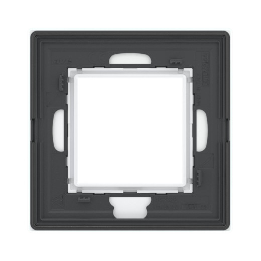 Рамка из натурального стекла 1 пост (2 мод.), Avanti, белая