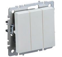 IEK BRITE BASE Жемчуг Выключ. 3-кл 10А ВС10-3-0-БрЖ