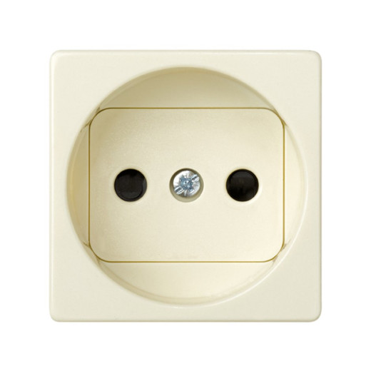 Simon 27 Слоновая кость Розетка 2к со шторками, винтовой зажим, 10/16А 250