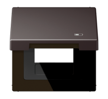 JUNG Рамка с подпружиненной крышкой для USB-механизмов, с центральной платой, Dark