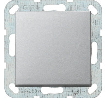 Gira S-55 Алюминий Переключатель 1-клав нажимной в сборе с клавишей (клавиша с самовозвратом)