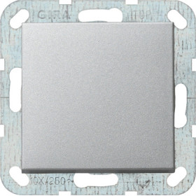 Gira S-55 Алюминий Переключатель 1-клав нажимной в сборе с клавишей (клавиша с самовозвратом)