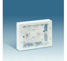 Simon 82 Centr. Алюминий Коробка наружного монтажа 2-й рамки с суппортами, 250х193х53мм