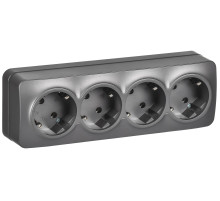 IEK GLORY Роз. 4-я с з/к без з/ш о/у 16А РС24-3-ХСм сталь м.