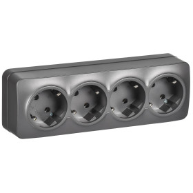 IEK GLORY Роз. 4-я с з/к без з/ш о/у 16А РС24-3-ХСм сталь м.