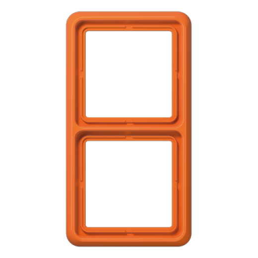 Рамка для вертикальной и горизонтальной установки ударопрочная, 2-кратная, оранжевая