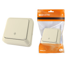 TDM Переключатель на 2 направления 1-кл. открытой установки IP20 10А, сл. кость 