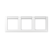 JUNG Рамка 3-кратная с полем для надписи для горизонтальной установки белая