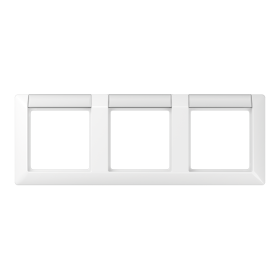 JUNG Рамка 3-кратная с полем для надписи для горизонтальной установки белая