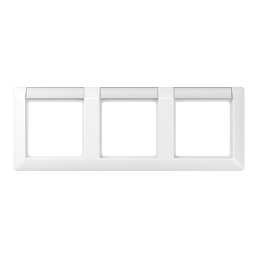 Рамка 3-кратная с полем для надписи для горизонтальной установки, белая
