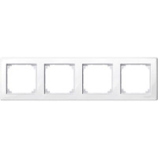 MERTEN M-Smart РАМКА 4 поста, ПОЛ.БЕЛЫЙ, SM