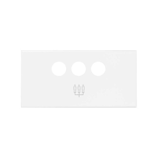 Simon 100 Белый матовый  Накладка розетки 3RCA