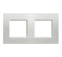 BT LL Серебро Рамка прямоугольная, 2+2 мод.