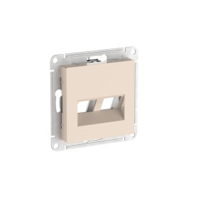 Systeme Electric AtlasDesign Бежевый Накладка двойная для информационных функций типа Keystone