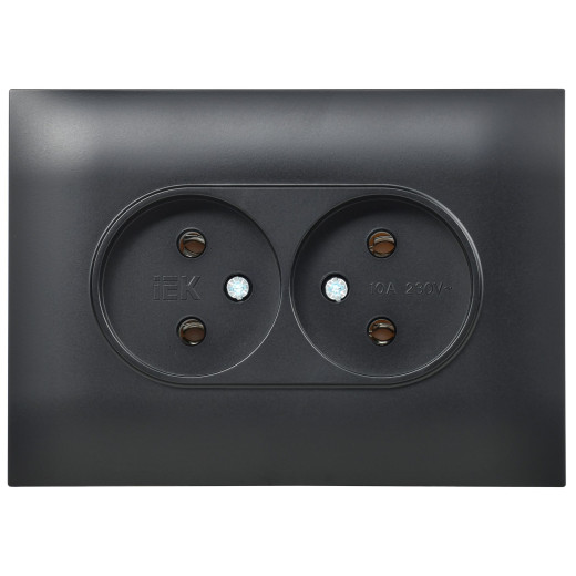 SKANDY Роз. 2-я без з/к/ш 10А в сб. SK-R10Bl черн. IEK