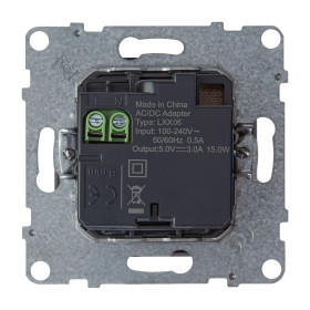 Legrand/Daccord SUNO Алюминий Зарядное устройство USB 2 выхода Тип С - Тип С.