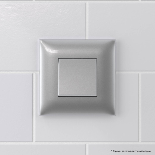 Кнопка одноклавишная в стену, Avanti, закаленная сталь