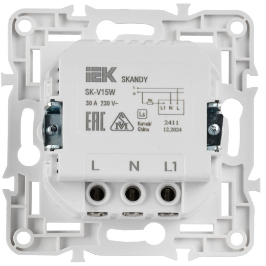 SKANDY Выключ. карточный 30А SK-V15W арк. бел. IEK