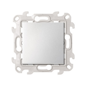 Simon 24 Алюминий Переключатель (проходной) с подсветкой 10AX 250В~ 4