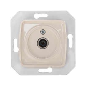 KRANZ DEA Розетка TV Проxодная с/у меx. Беж