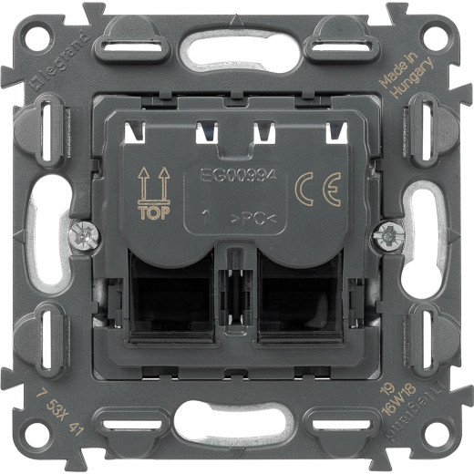 Valena IN'MATIC.Информационная розетка двойная RJ45 Кат.5е UTP